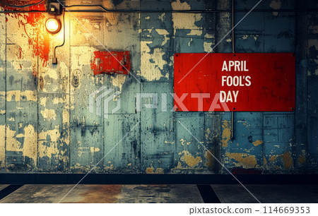 April fool's day in april background .Ai generative 114669353
