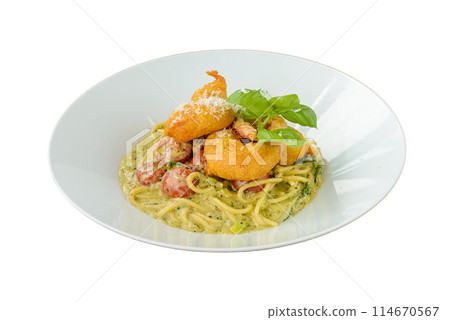 Tempura Prawns Spaghetti Tempura Prawns Spaghetti 114670567