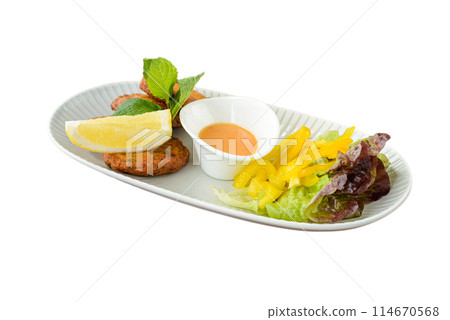 Thai Fish Cake With Salad Thai Fish Cake With Salad 114670568