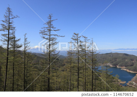 天空之湖和富士山 114670652