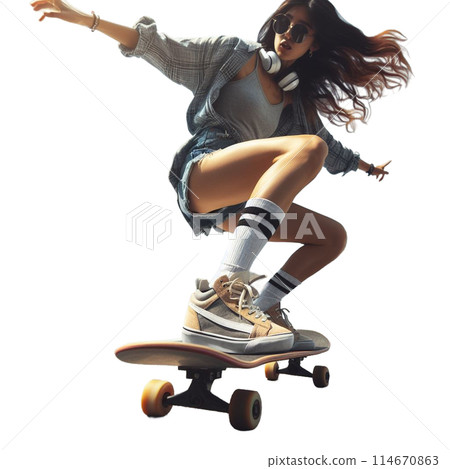 表達動感十足的運動表演、有力的圖像以及運動員的面部表情 114670863