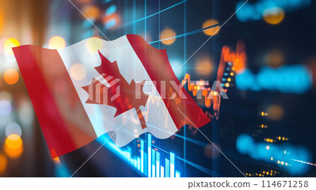 商業形象財務圖與國旗 114671258