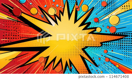 Pop art vibes come alive with dynamic comic bubbles, injecting energy and playfulness, Ai Generated Pop art vibes come alive with dynamic comic bubbles, injecting energy and playfulness, Ai Generated 114671408