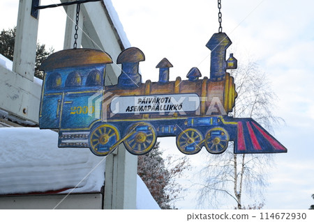 Finnish train sign Finnish train sign 114672930