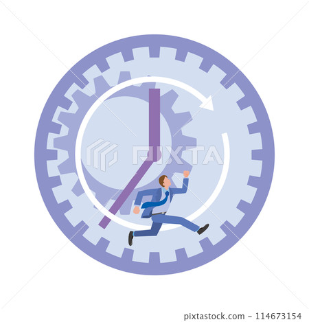 Man working with gears 114673154