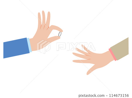 Ring and hand Ring and hand 114673156