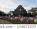 Okayama Castle Japanese Umbrella Reiwa Renovation Illumination 114673337