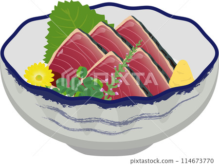 日式小碗鰹魚鰹魚 日式小碗鰹魚鰹魚 114673770