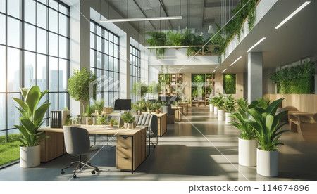 Office with natural light 114674896