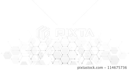 Abstract design element with geometric background of hexagons shape pattern Abstract design element with geometric background of hexagons shape pattern 114675736