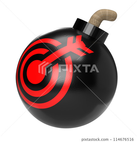 The Bomb and target icon for Business concept 3d rendering. 114676516