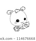 Bunny, Rabbit Coloring Page 114676668