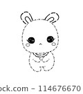 Bunny, Rabbit Coloring Page 114676670