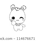 Bunny, Rabbit Coloring Page 114676671