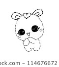 Bunny, Rabbit Coloring Page 114676672