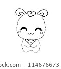 Bunny, Rabbit Coloring Page 114676673