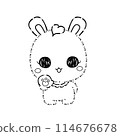 Bunny, Rabbit Coloring Page 114676678