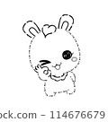 Bunny, Rabbit Coloring Page 114676679