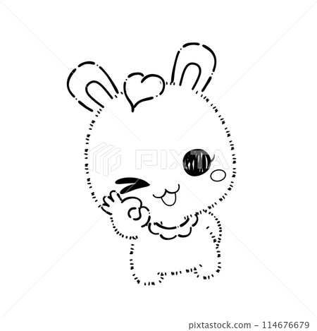 Bunny, Rabbit Coloring Page 114676679