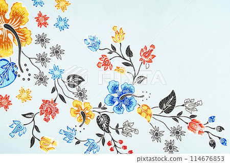 The batik sarong pattern background in Thailand, traditional batik sarong in Asian The batik sarong pattern background in Thailand, traditional batik sarong in Asian 114676853