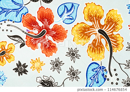 The Batik pattern Indonesia, fabric background 114676854