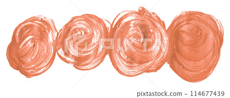 Orange brush isolated on white background. golden apricot color 114677439