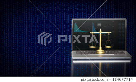 The libra on notebook for law concept 3d rendering. The libra on notebook for law concept 3d rendering. 114677714