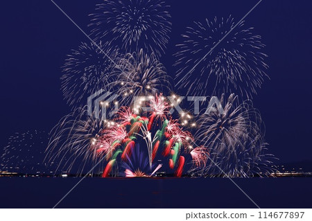 Lake Biwa Otsu Night Cruise Fireworks Lake Biwa Otsu Night Cruise Fireworks 114677897