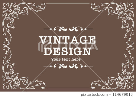 Antique frame design template. Vector material Antique frame design template. Vector material 114679013
