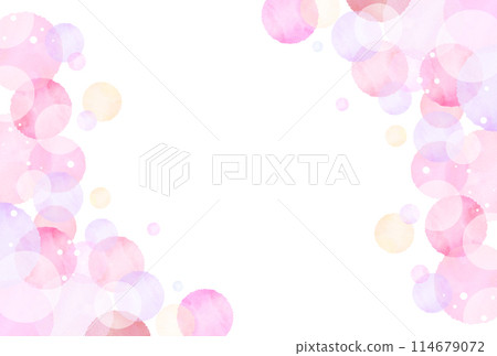 水彩風格粉紅夢幻圓點背景 114679072