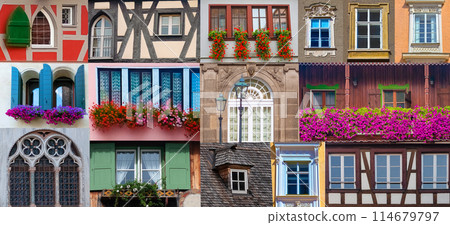 Collage of windows at Europe 114679797