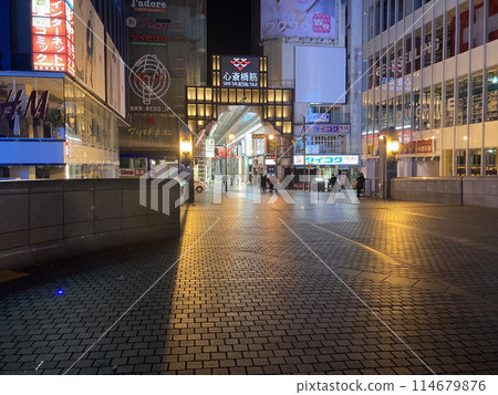 大阪難波的道頓堀午夜 大阪難波的道頓堀午夜 114679876