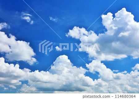 Summer blue sky and clouds Summer blue sky and clouds 114680364