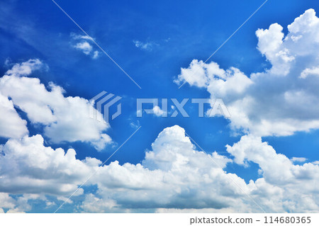 Summer blue sky and clouds 114680365