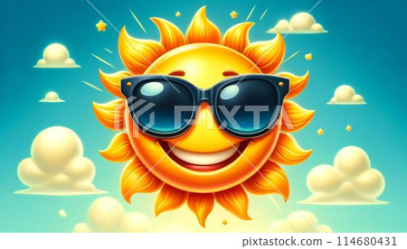 太陽戴著太陽鏡 太陽戴著太陽鏡 114680431