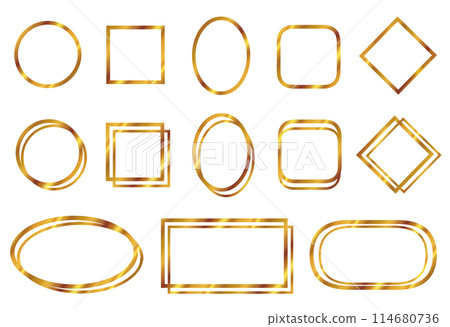 Gold frame set, luxurious feel 114680736