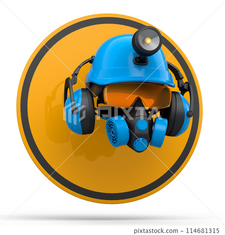 Set of construction wear for repair and installation on white background Set of construction wear for repair and installation on white background 114681315