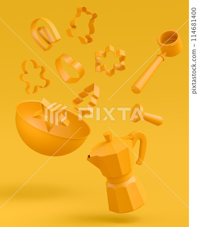 Set of metal cookie cutters for homemade Christmas biscuit on monochrome Set of metal cookie cutters for homemade Christmas biscuit on monochrome 114681400