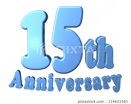 3DCG人物「15th Anniversary/15週年」藍色、藍色 3DCG人物「15th Anniversary/15週年」藍色、藍色 114681985