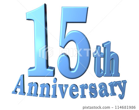 3DCG人物「15th Anniversary/15週年」藍色、藍色 3DCG人物「15th Anniversary/15週年」藍色、藍色 114681986