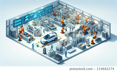 汽車工廠的等距影像 汽車工廠的等距影像 114682274