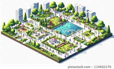 Isometric image of a city 114682276