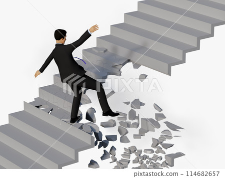 商人即將從樓梯上摔下來 114682657
