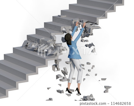 一名女子從樓梯上摔下來 114682658