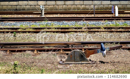 Track switching device at Goi Station on the Kominato Railway 114682690