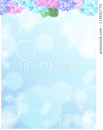 背景材質水彩觸感繡球花框架 114682779