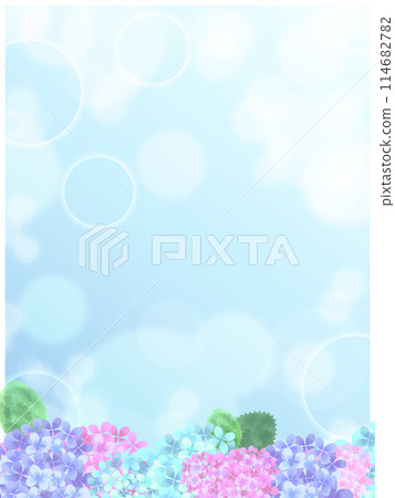 Background material: Watercolor hydrangea frame 114682782