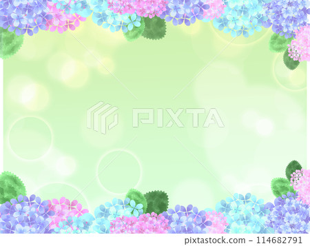 Background material: Watercolor hydrangea frame 114682791