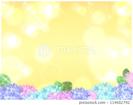 Background material: Watercolor hydrangea frame 114682792