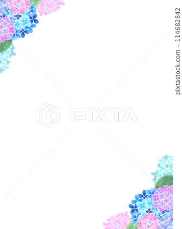 Background material: Watercolor hydrangea frame 114682842